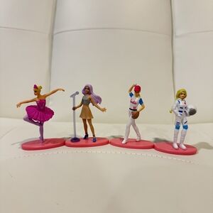 Set of 4 Mini Barbie Statue